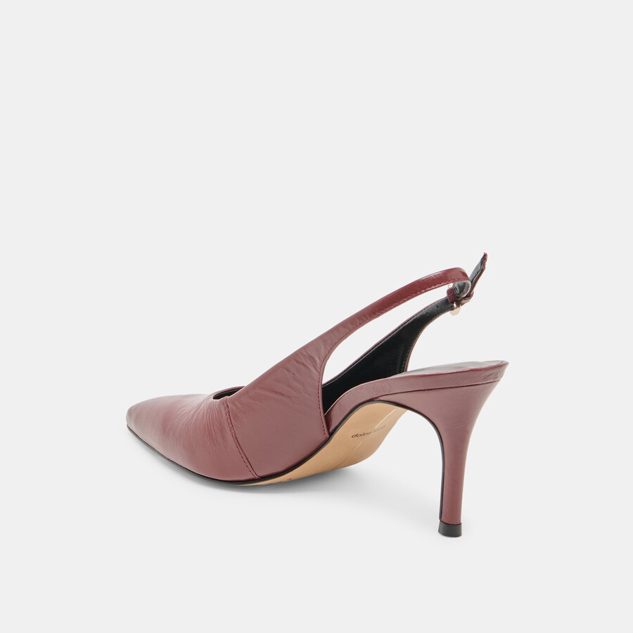 elasi heels oxblood crinkle patent
