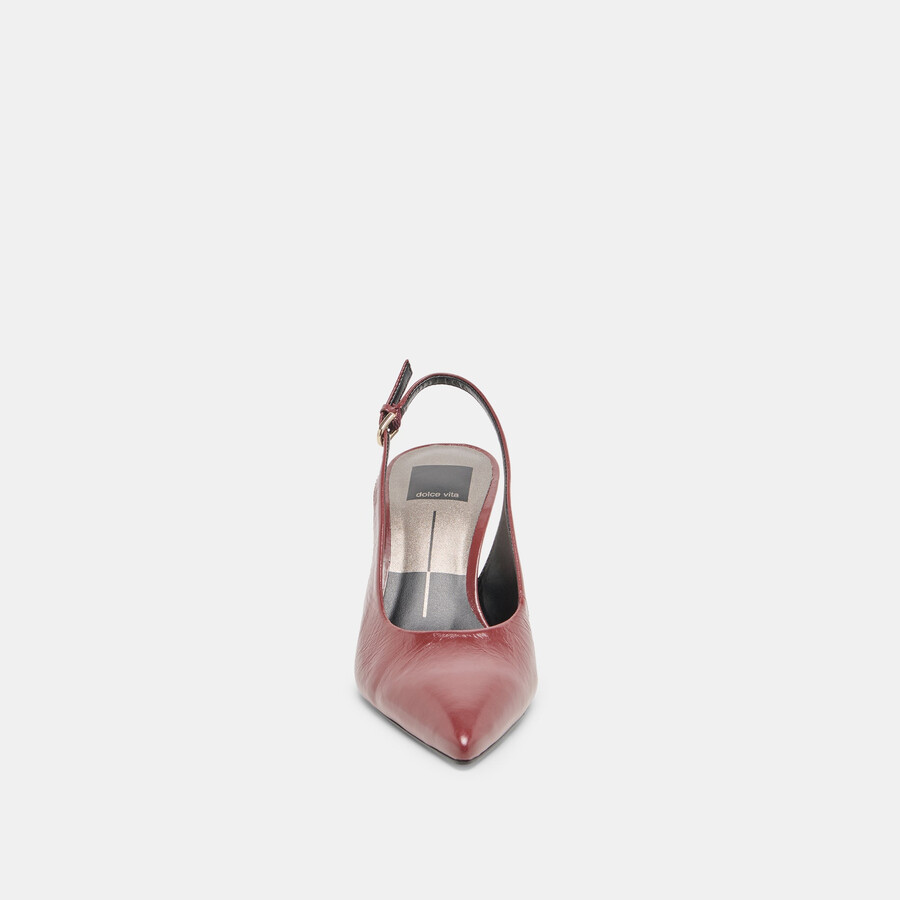 elasi heels oxblood crinkle patent