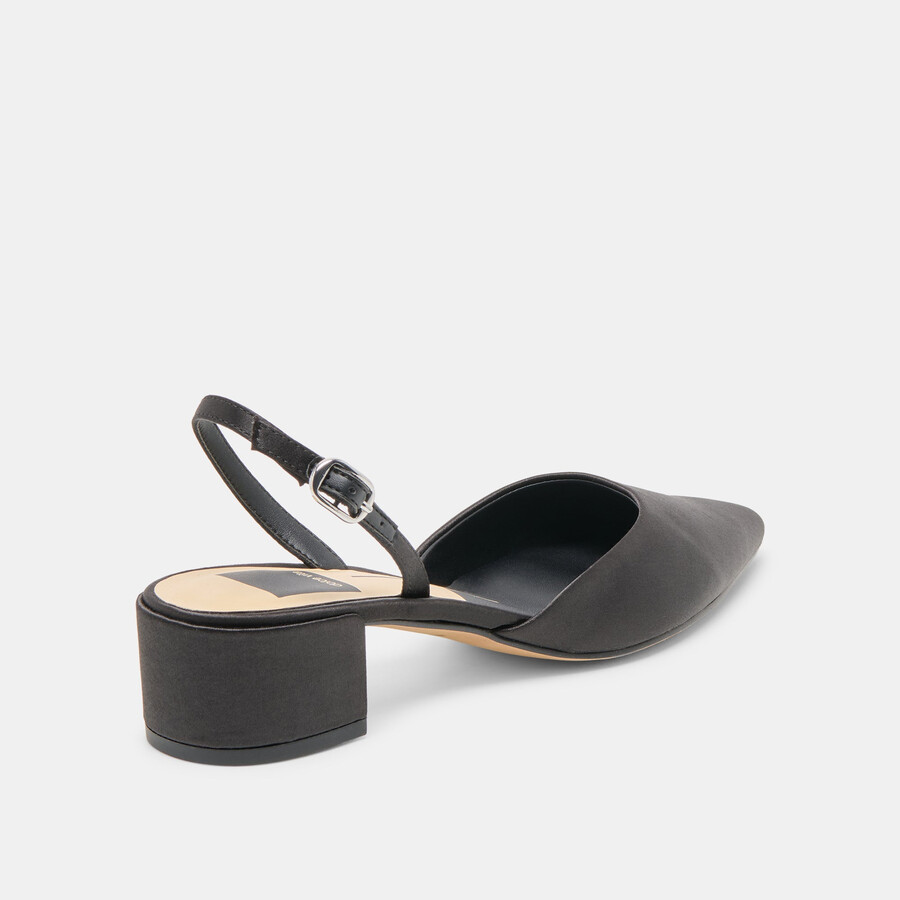 carel heels onyx satin