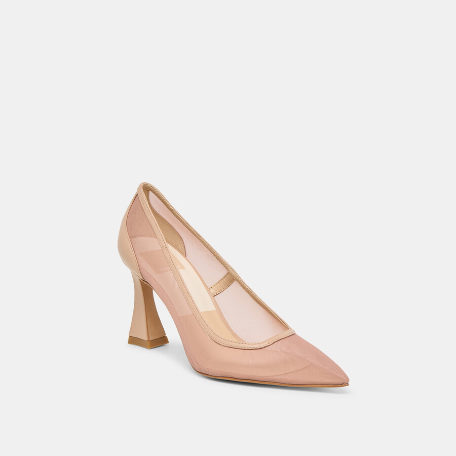 malory heels lt tan mesh