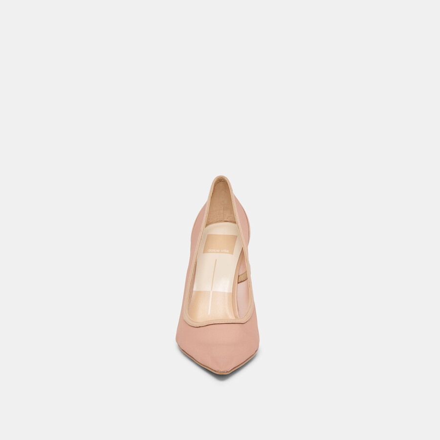 malory heels lt tan mesh