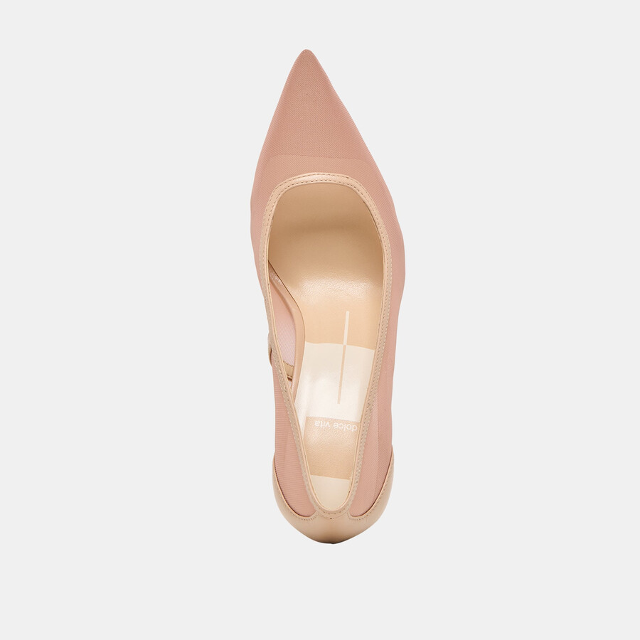 malory heels lt tan mesh