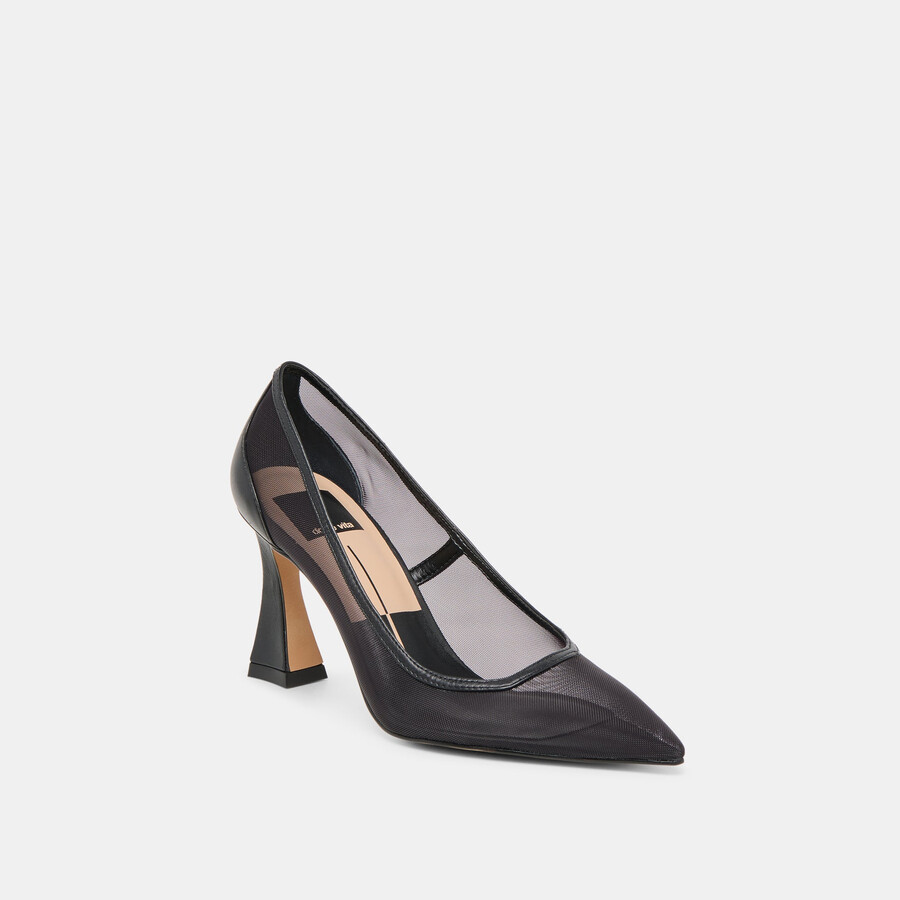 malory heels onyx mesh