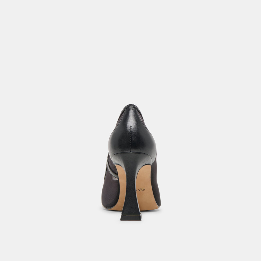 malory heels onyx mesh
