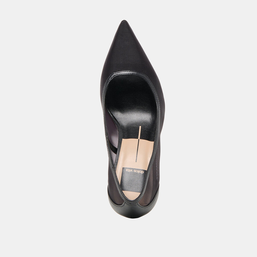 malory heels onyx mesh