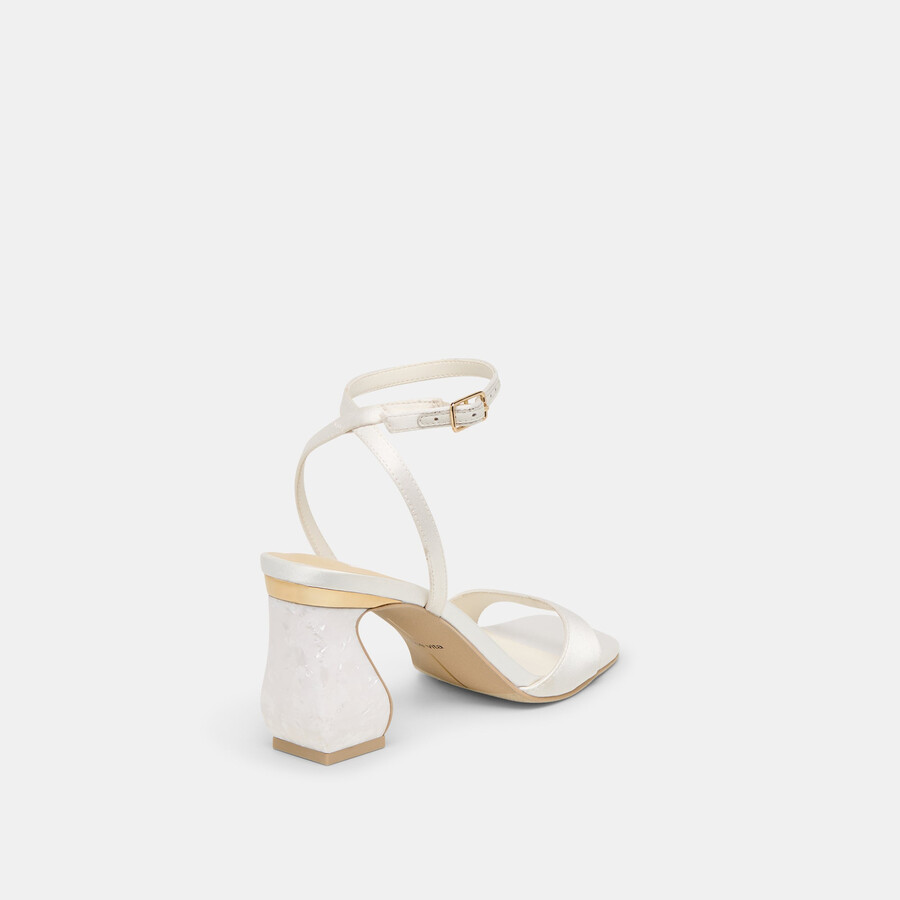 tilda heels true white satin