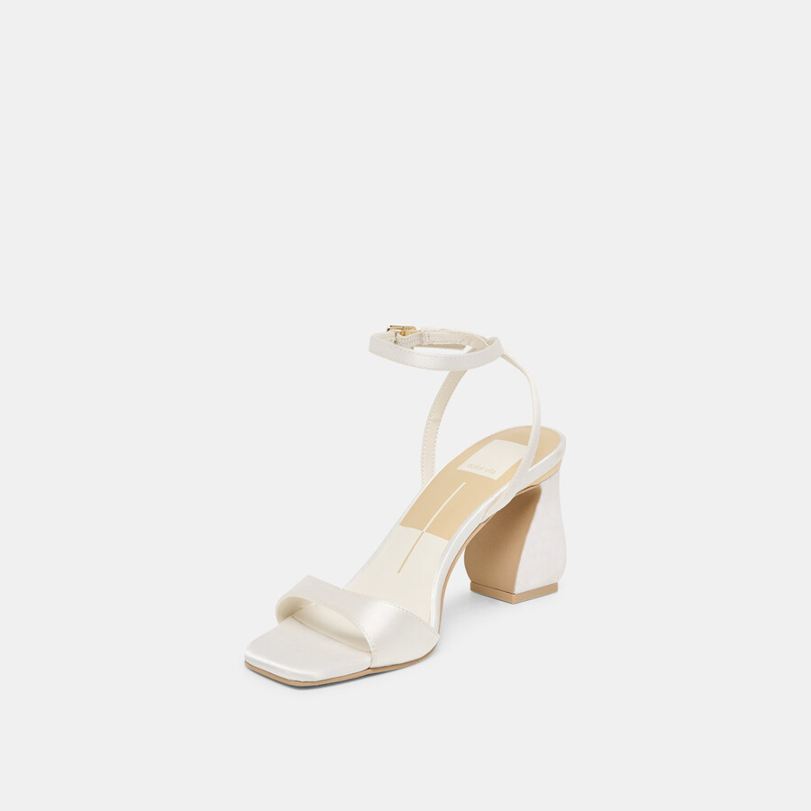 tilda heels true white satin