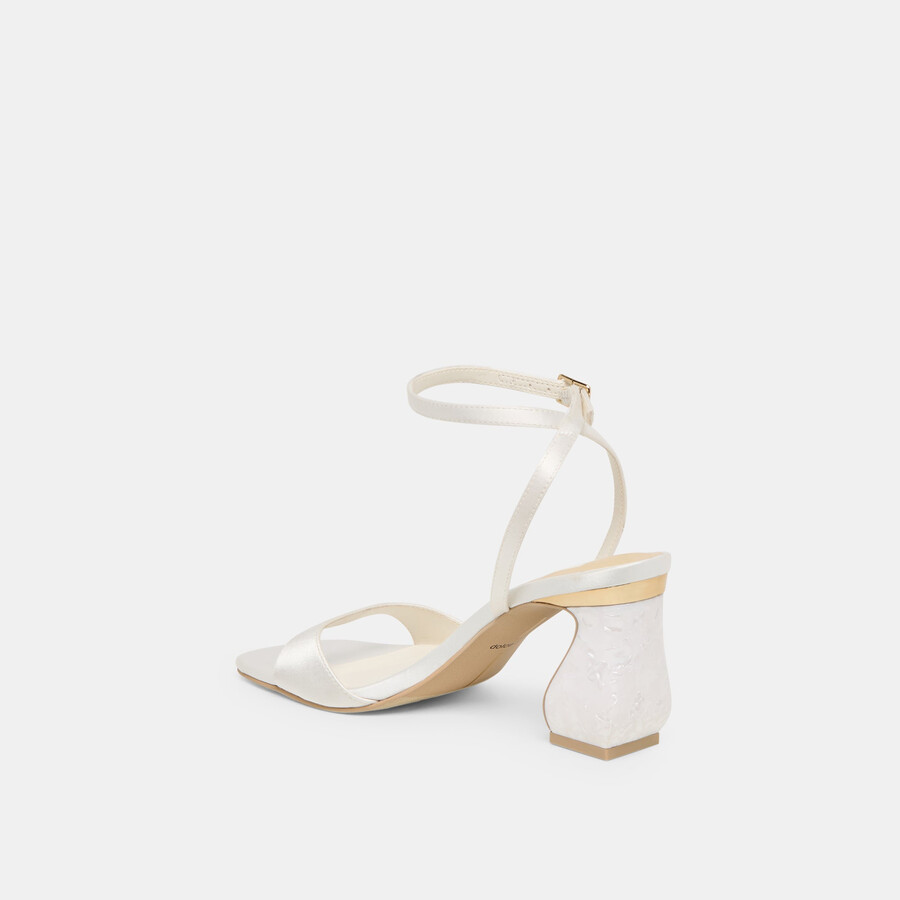 tilda heels true white satin