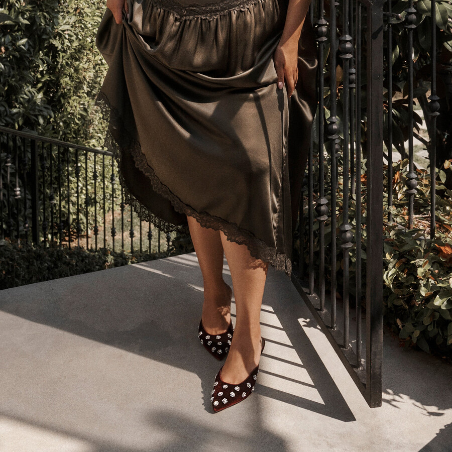 clara heels bordeaux velvet