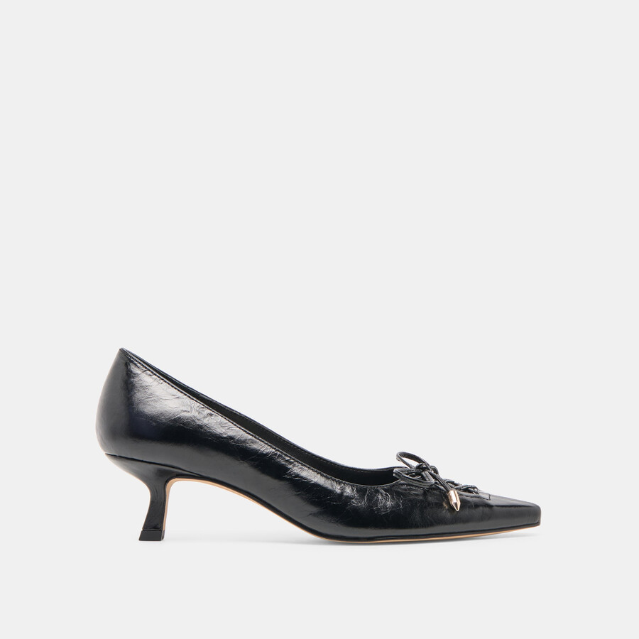 clarie heels midnight crinkle patent leather