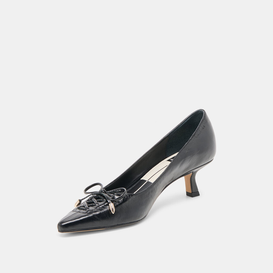 clarie heels midnight crinkle patent leather