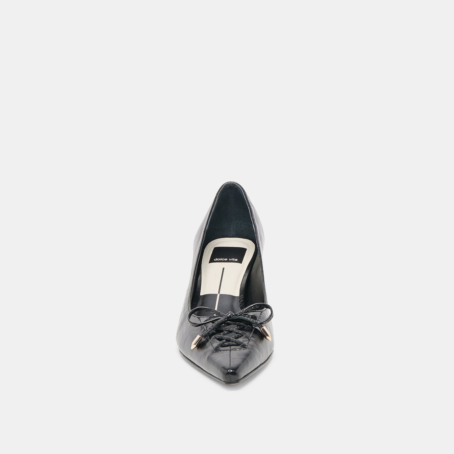 clarie heels midnight crinkle patent leather