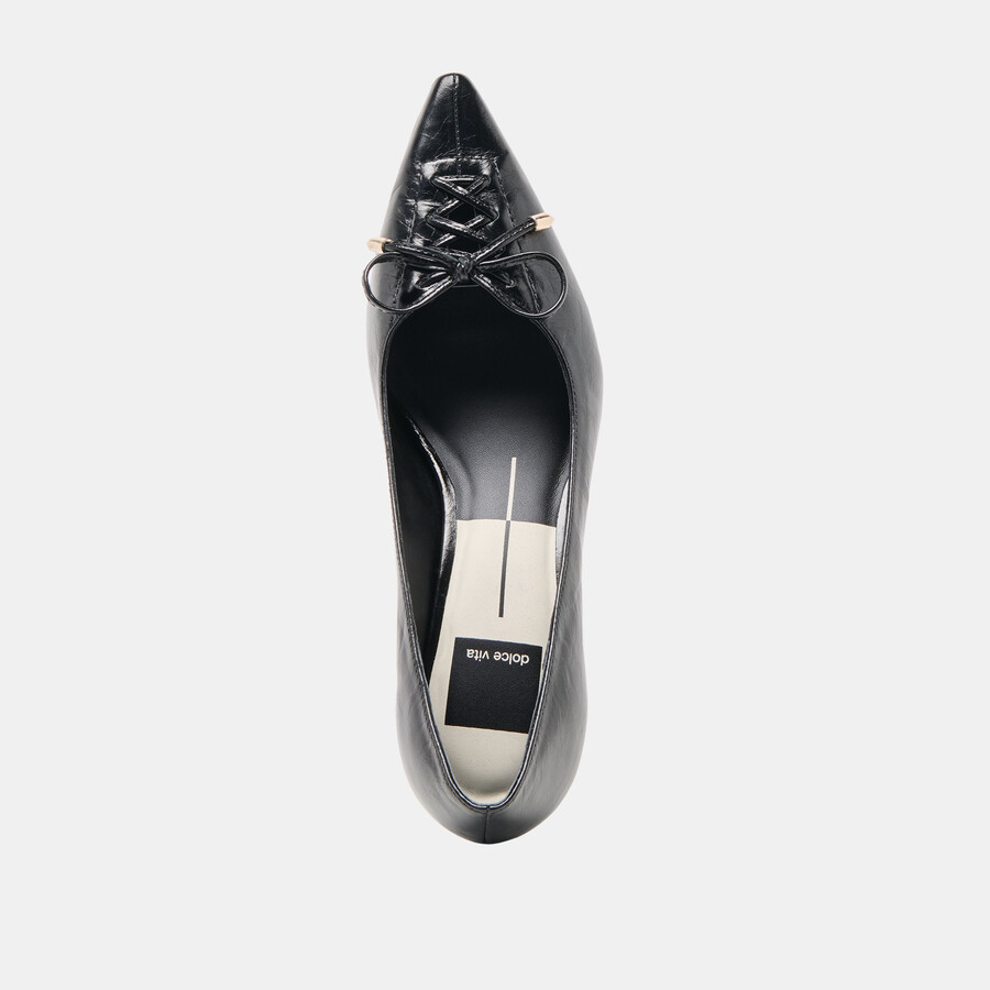 clarie heels midnight crinkle patent leather