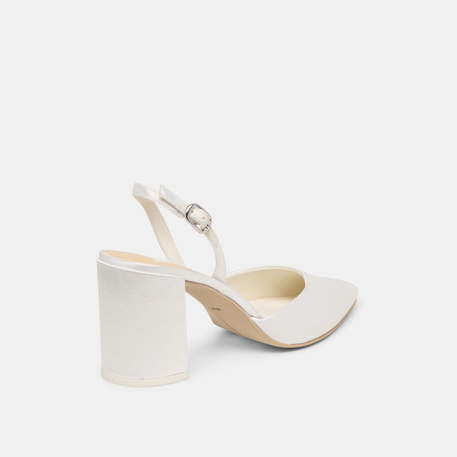 carel high heels true white satin