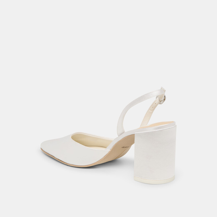carel high heels true white satin