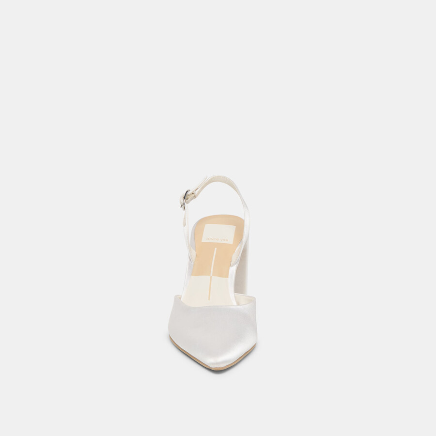 carel high heels true white satin