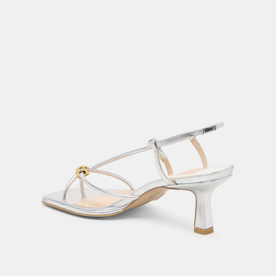 mylee heels silver distressed leather