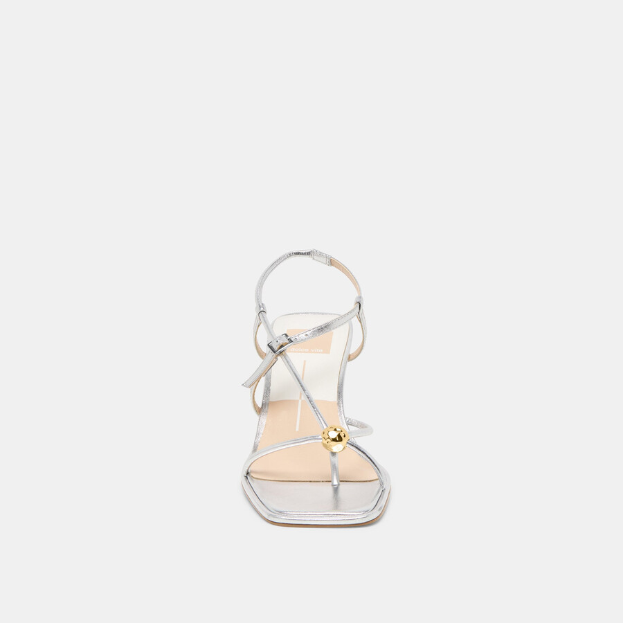 mylee heels silver distressed leather