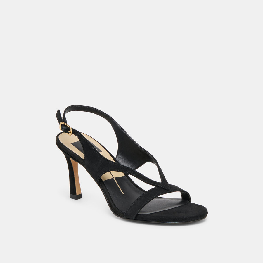 izela heels onyx suede