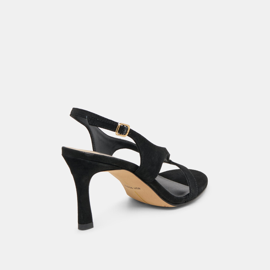 izela heels onyx suede