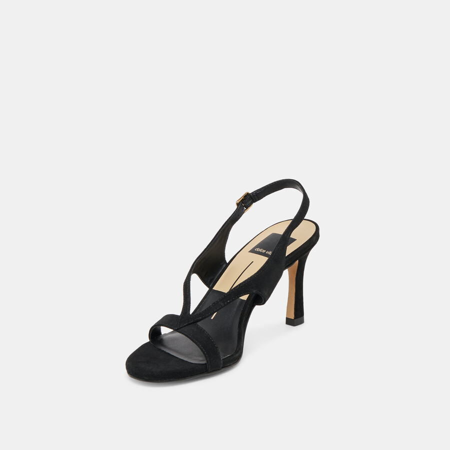 izela heels onyx suede