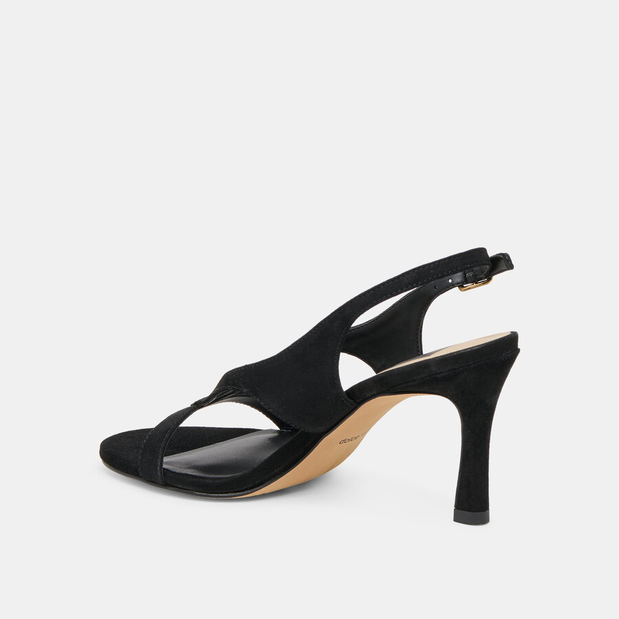izela heels onyx suede
