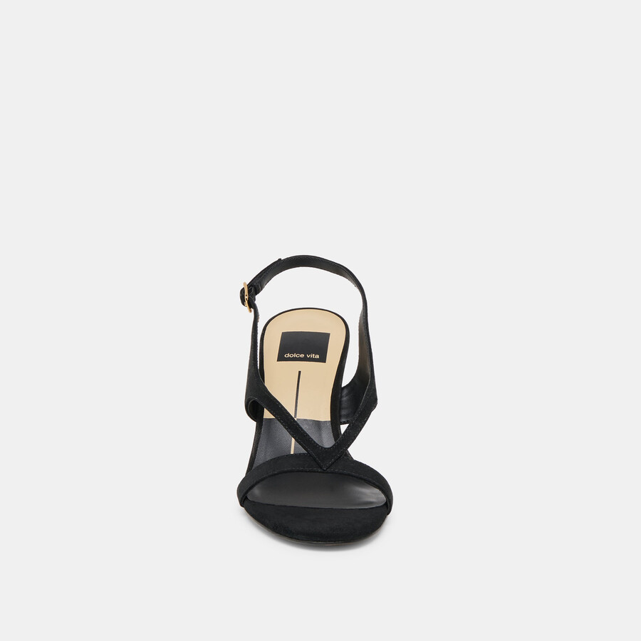 izela heels onyx suede