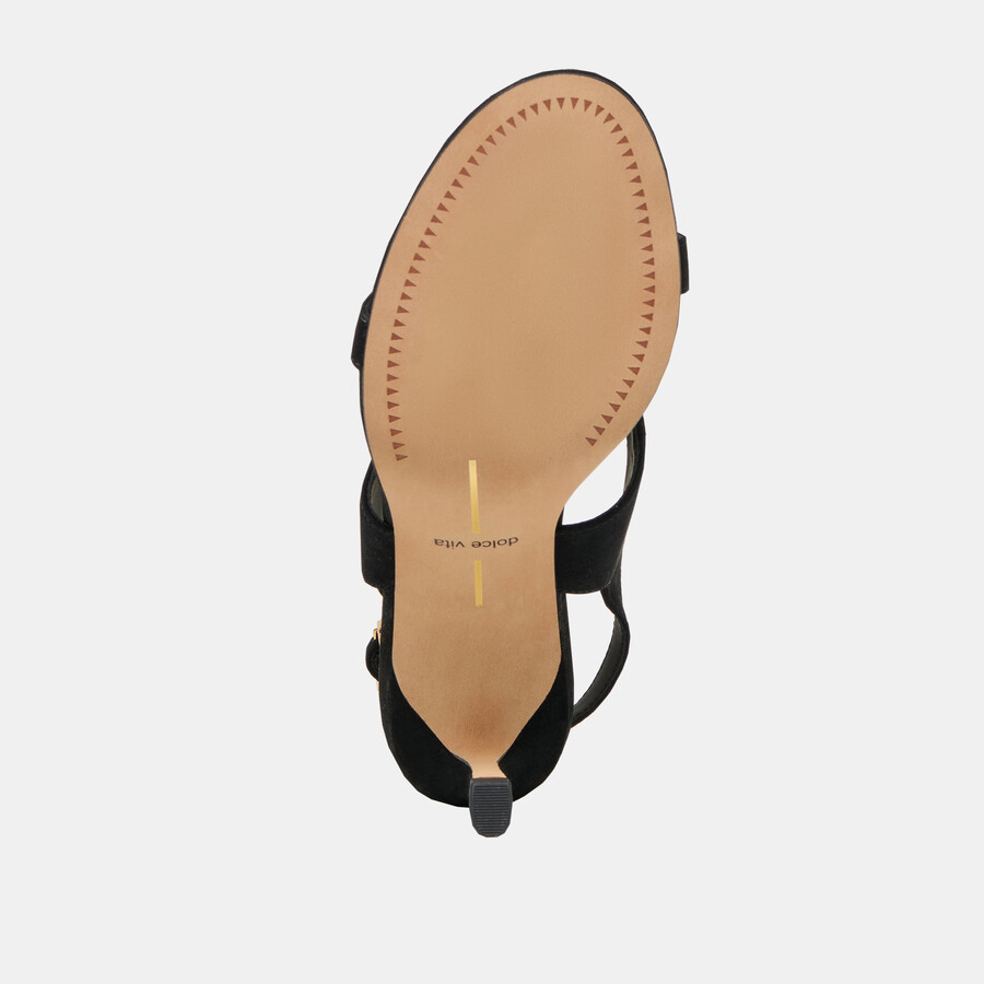 izela heels onyx suede