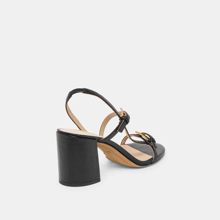 faye heels black leather