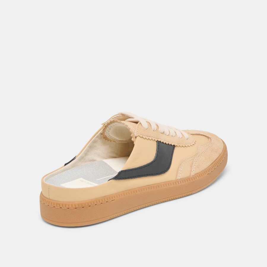 notice slide sneakers tan multi suede