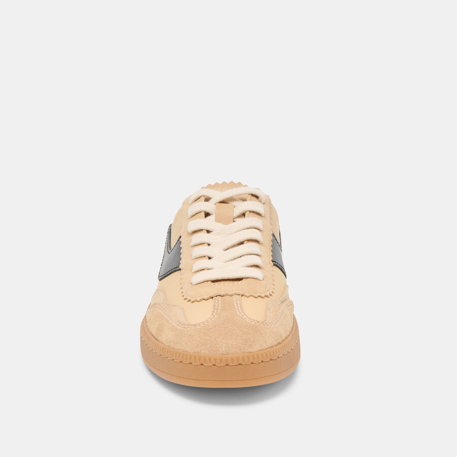 notice slide sneakers tan multi suede