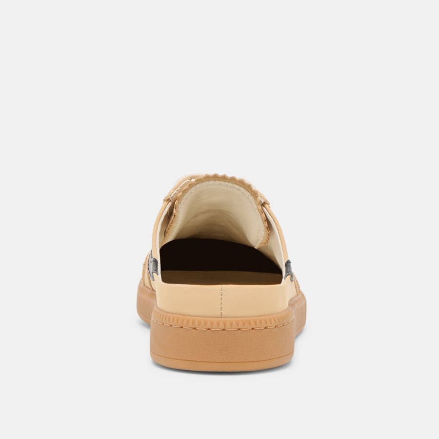 notice slide sneakers tan multi suede