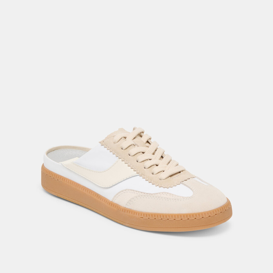 notice slide sneakers ivory multi suede