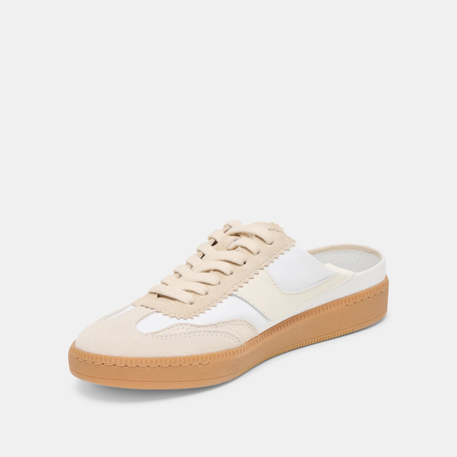 notice slide sneakers ivory multi suede