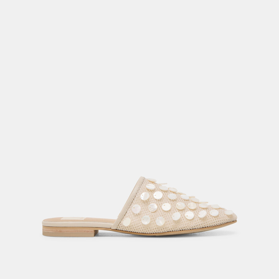 rova bead flats ivory disc mesh