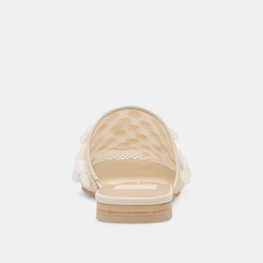 rova bead flats ivory disc mesh