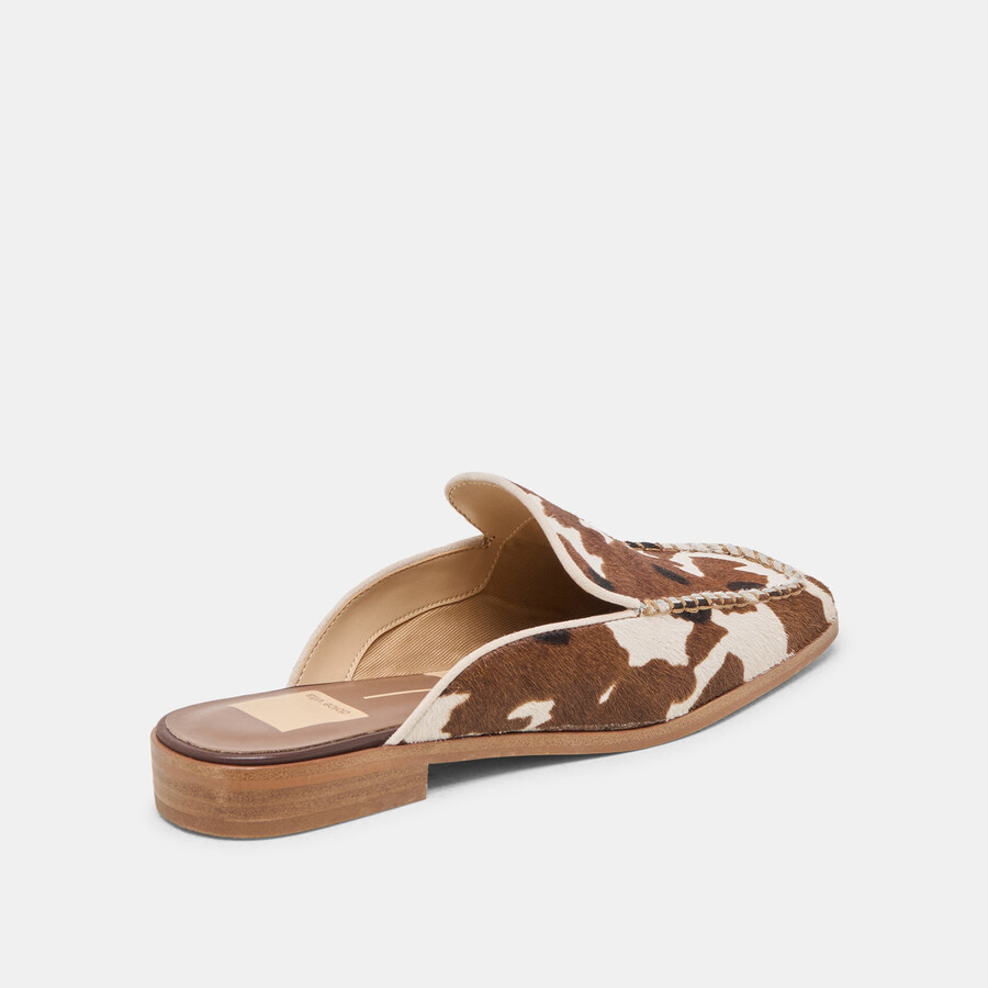 bradly flats cocoa taurus calf hair