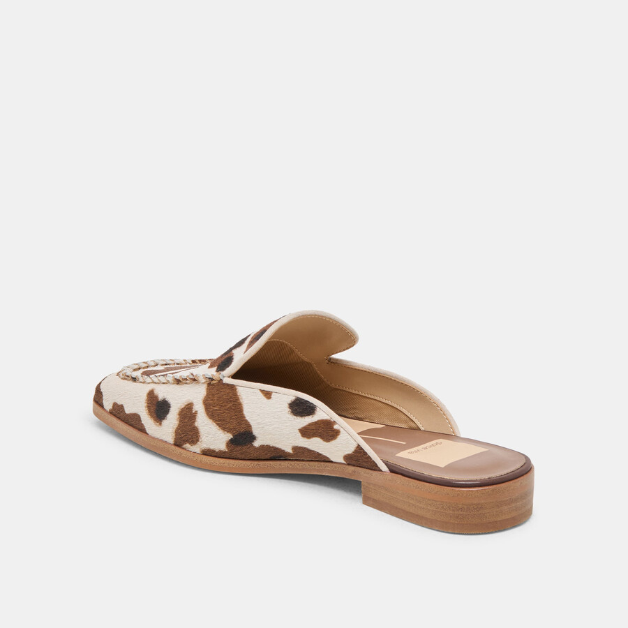 bradly flats cocoa taurus calf hair