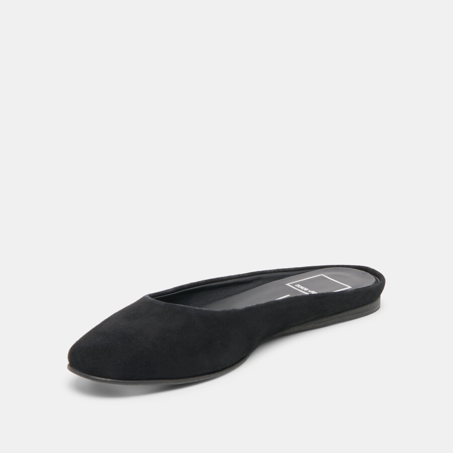 eila flats onyx suede