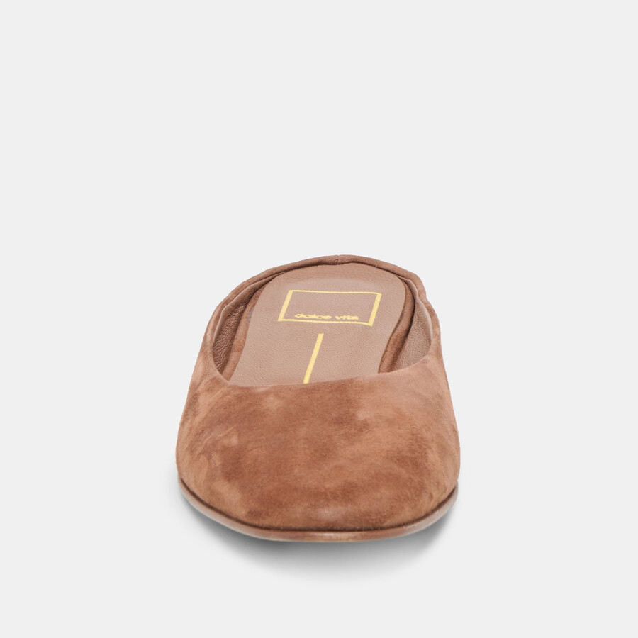 eila flats dk brown suede