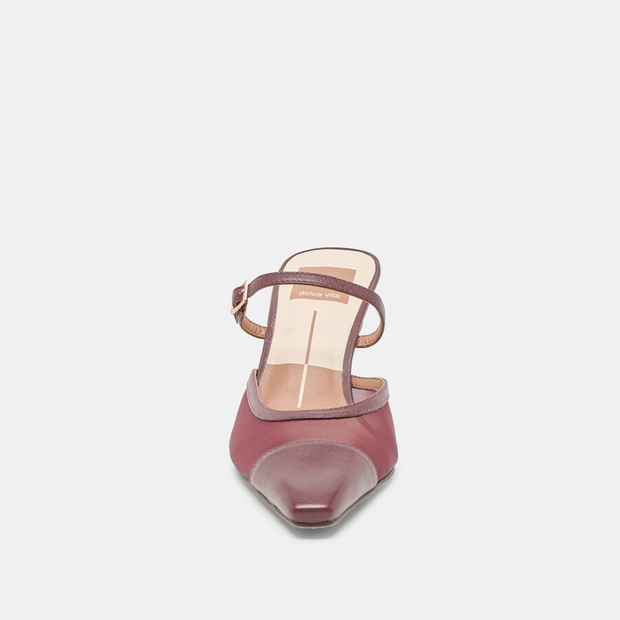 loyd heels burgundy mesh