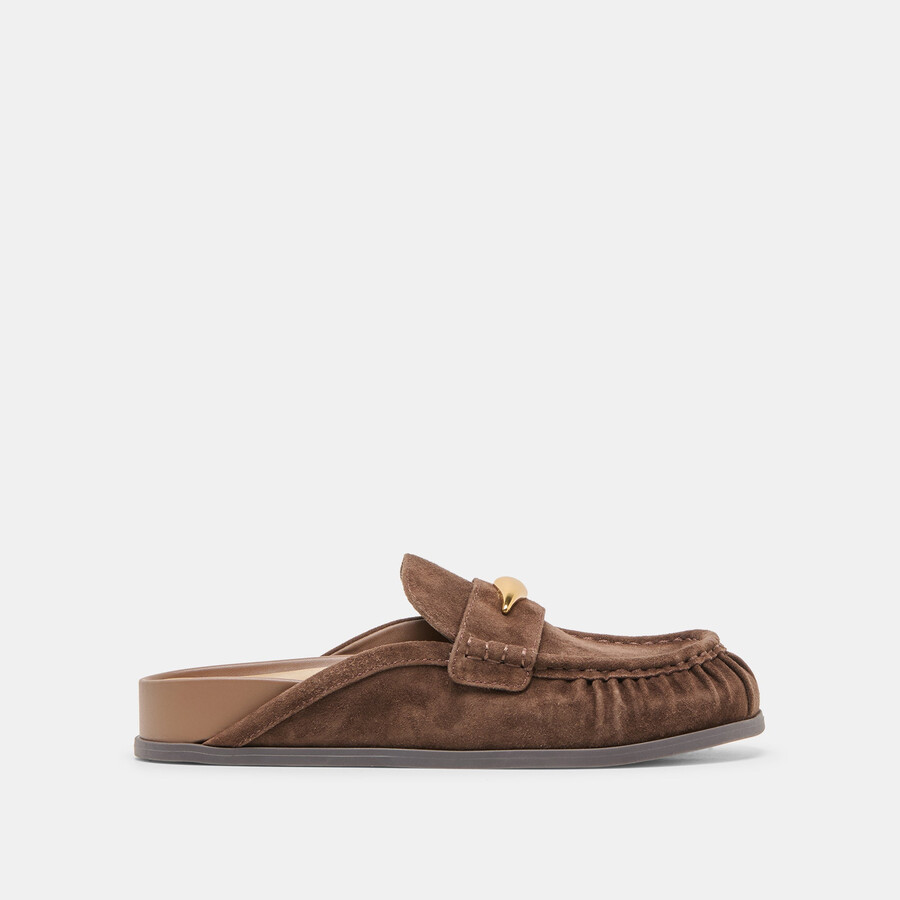jodero flats dk brown suede