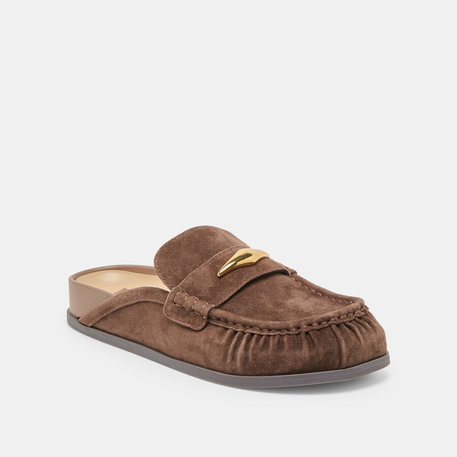 jodero flats dk brown suede