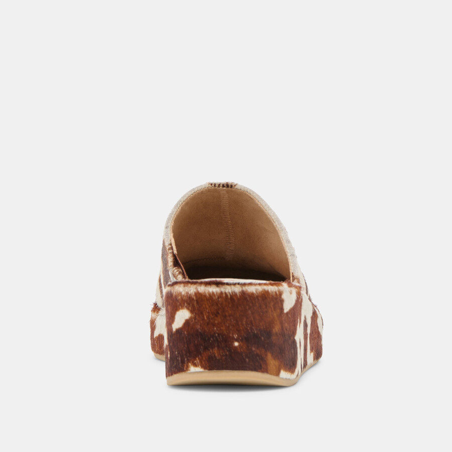rosita flats cocoa taurus calf hair
