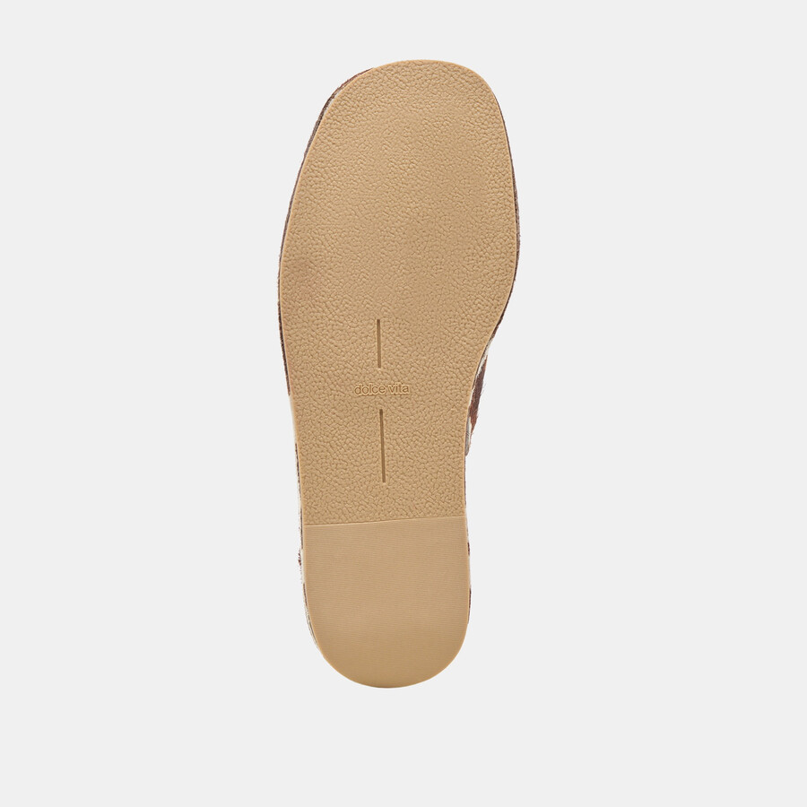 rosita flats cocoa taurus calf hair