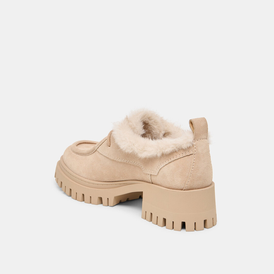 milza plush loafers dune suede