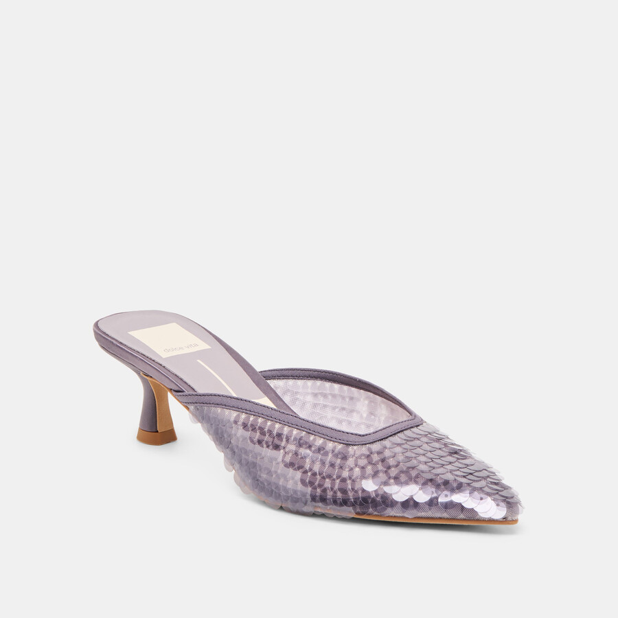 cleo sequin heels smoke sequin