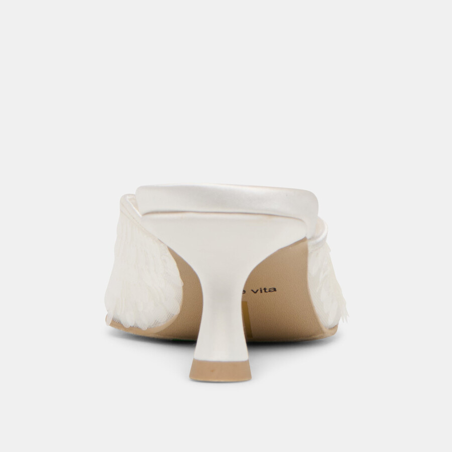 cleo sequin heels ivory sequin