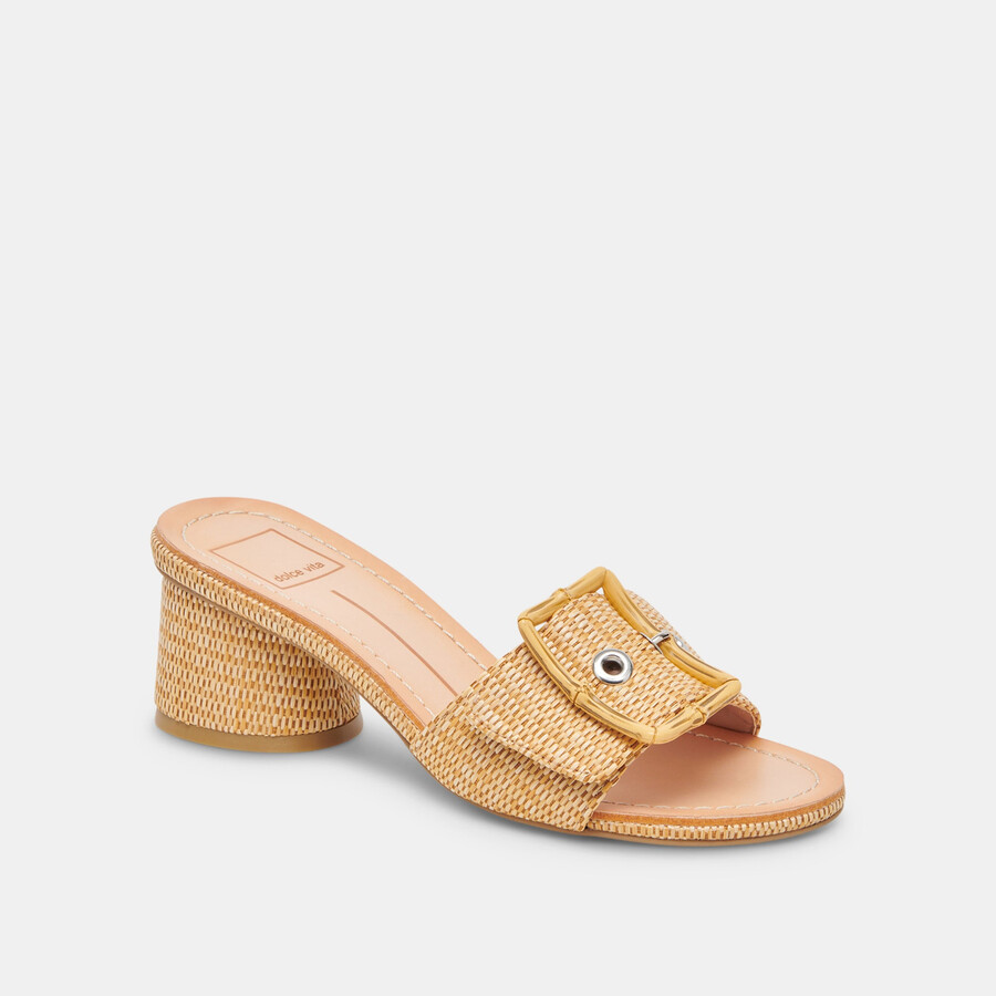 lucey heels warm natural raffia