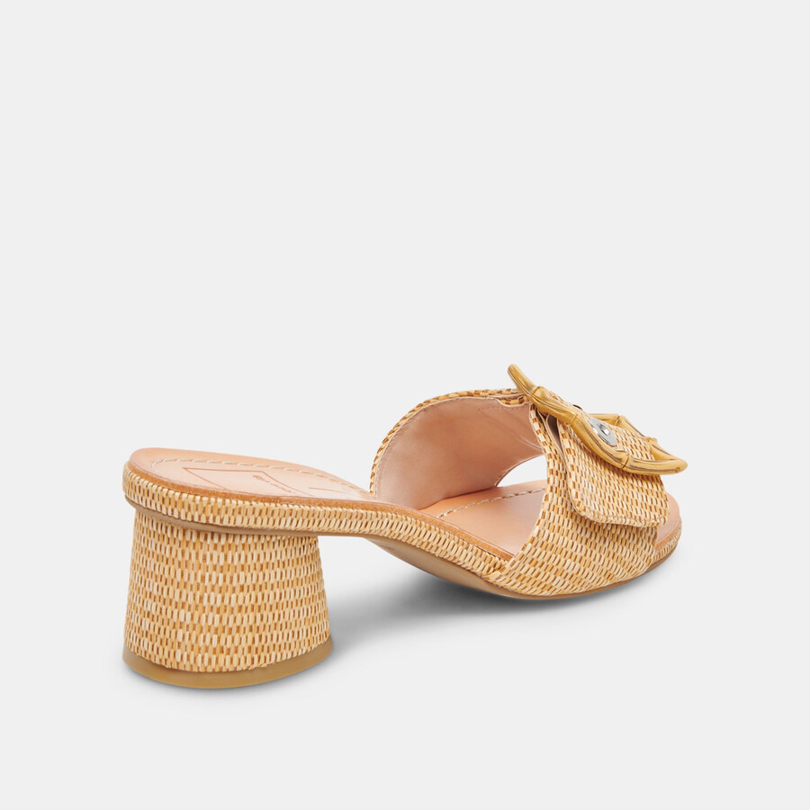 lucey heels warm natural raffia